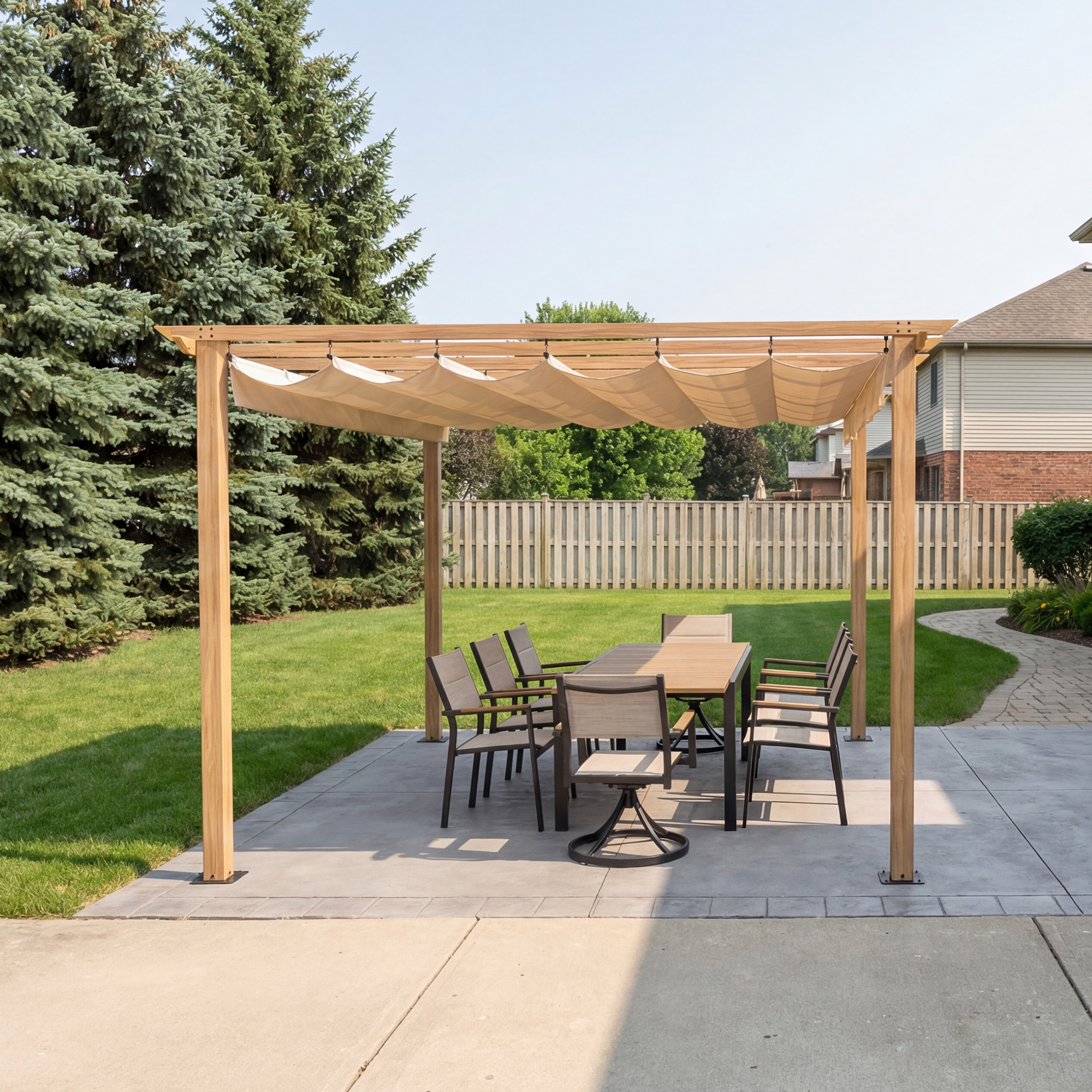 Aluminum Retractable Pergola Canopy - P071