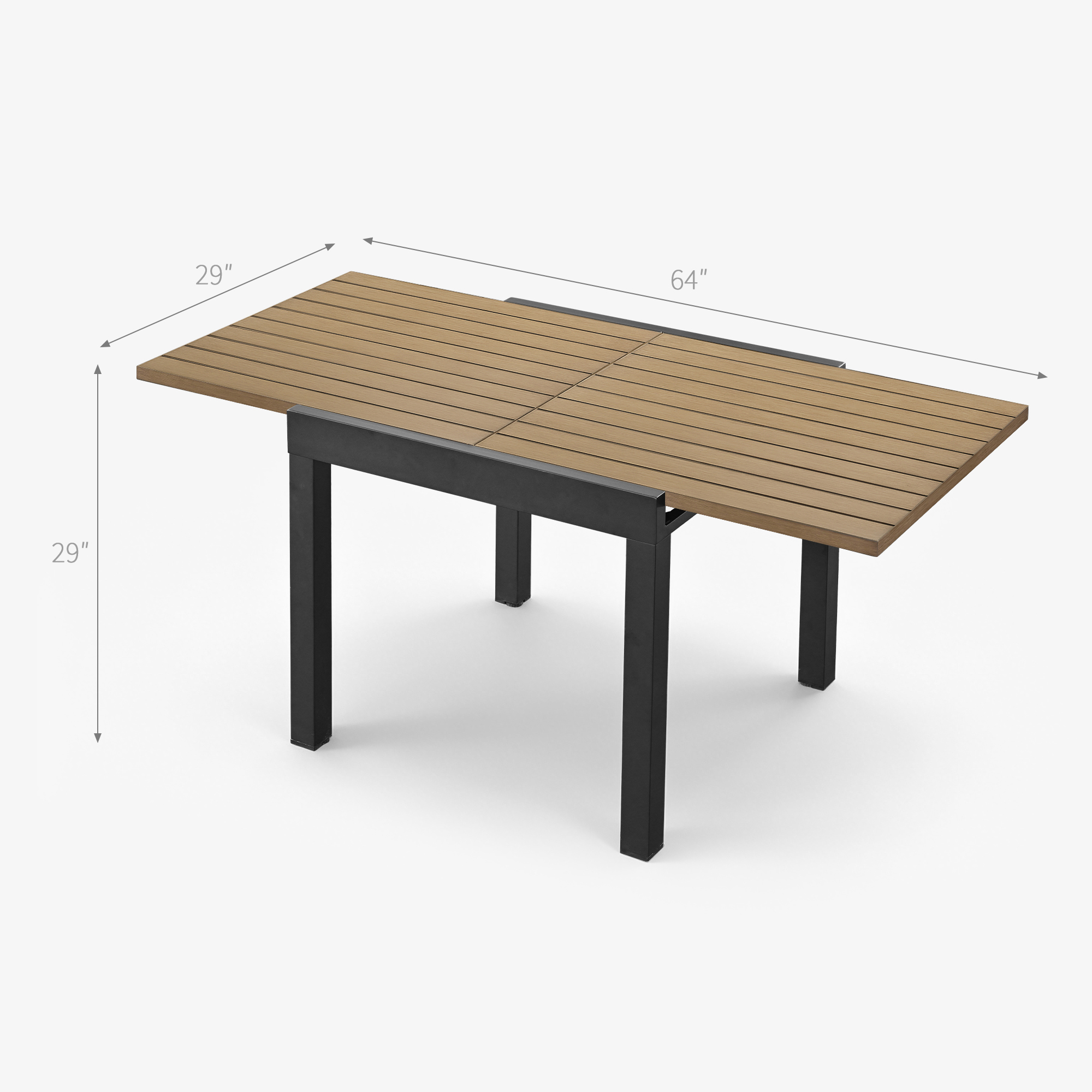 Extendable Outdoor Dining Table for 4-6 Person - D063-1