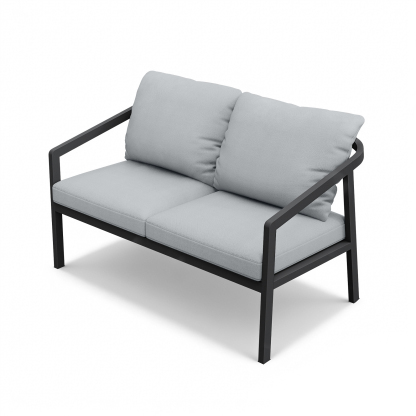 The luxury Seater Patio Outdoor Loveseat design presents beige cushions and a comfortable seating experience. - Seehill