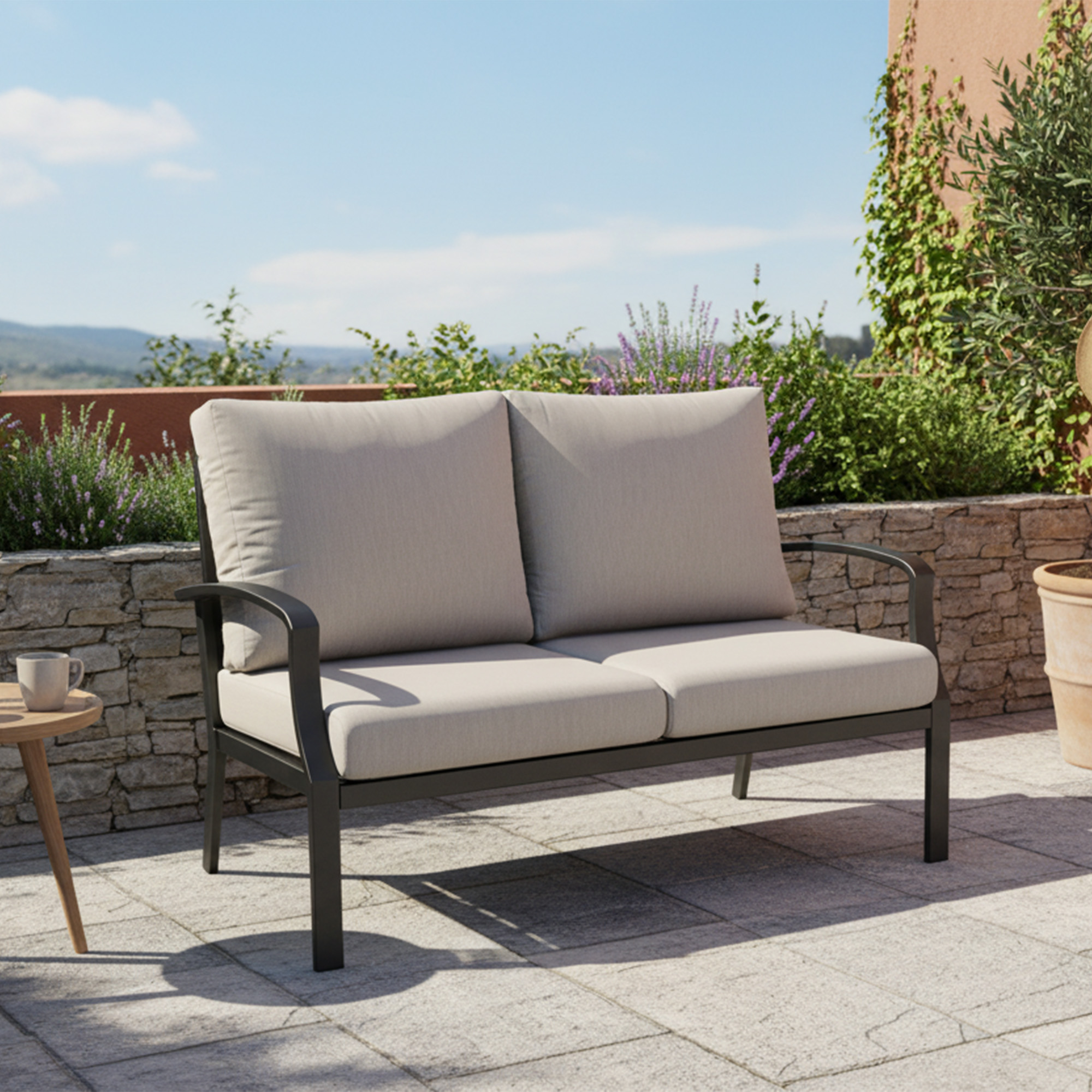 2-Seater Patio Outdoor Loveseat Sofa - C068