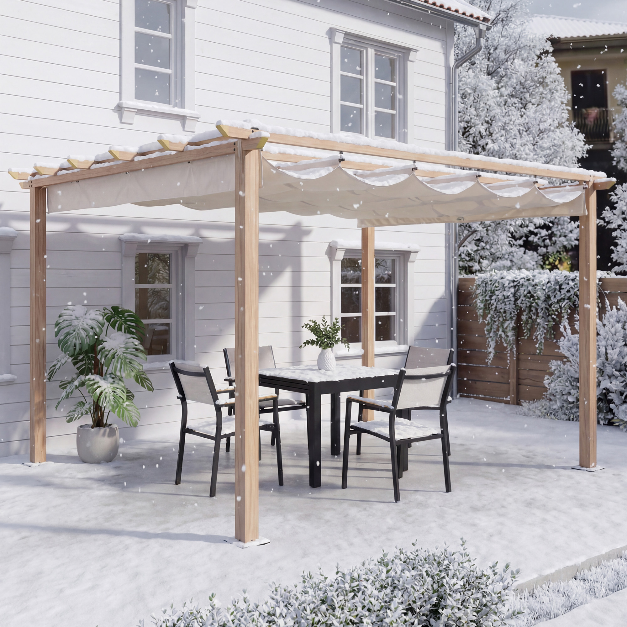 Aluminum Retractable Pergola Canopy - P071