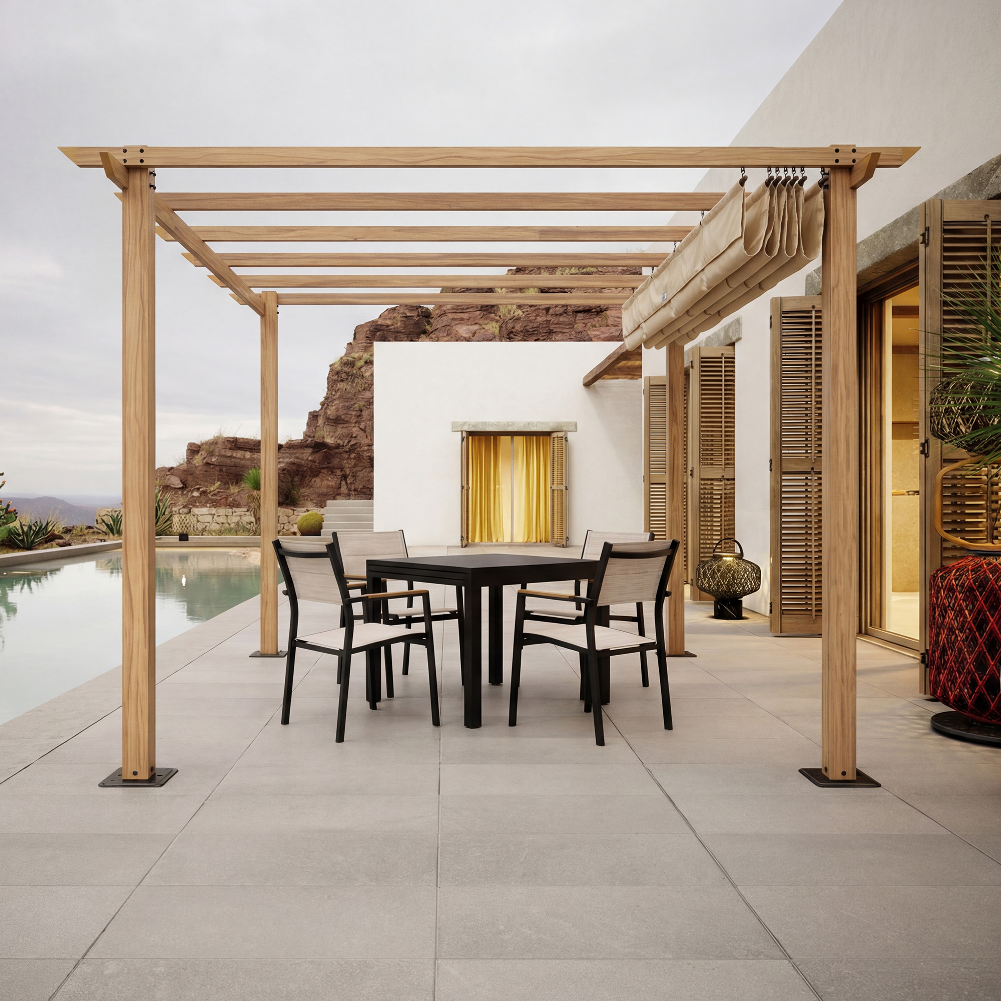 Aluminum Retractable Pergola Canopy - P071