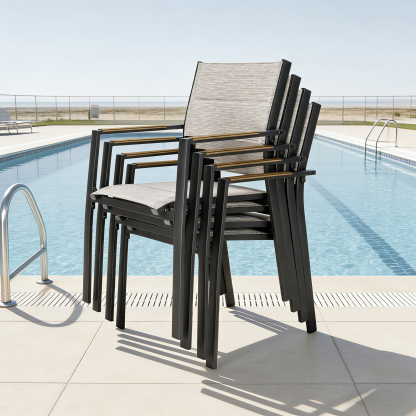 5-piece Extendable Outdoor Dining Set for 4 person- DS064-1