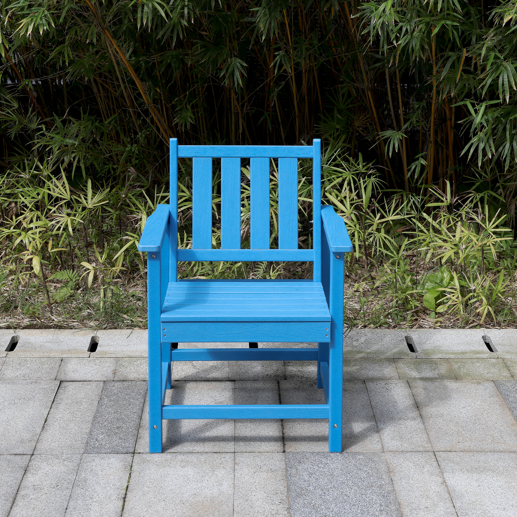 HDPE Patio Outdoor Dining Chair with Armrest - C074