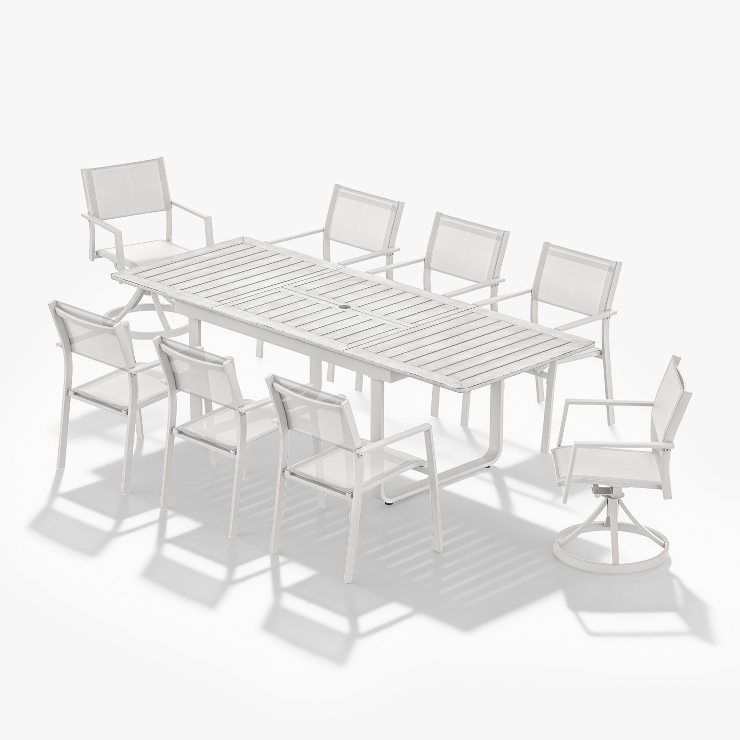9-Piece Extendable Patio Outdoor Dining Set for 8 person - DS057