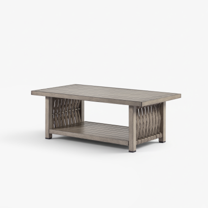 Modern outdoor coffee table with weather-resistant wood finish - Seehill