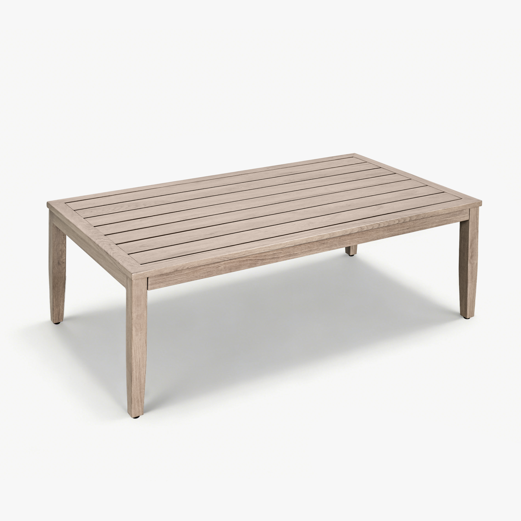 Patio Outdoor Coffee Table with Faux Wood Grain Finish Frame - C039