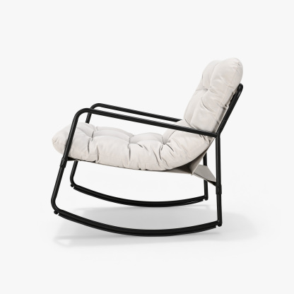 Metal Comfy Modern Patio Rocking Chair - C032-1
