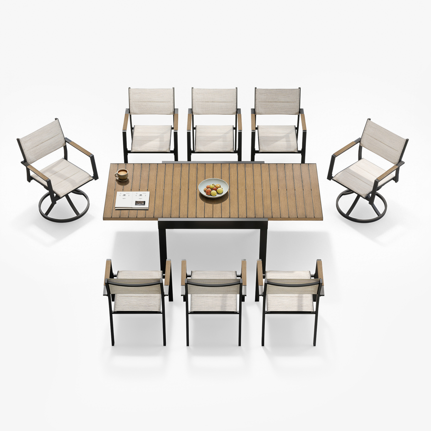 Extendable Outdoor Dining Table for 4-8 Person - D063-2