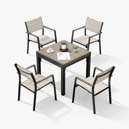 5-piece Extendable Outdoor Dining Set for 4 person- DS064-1