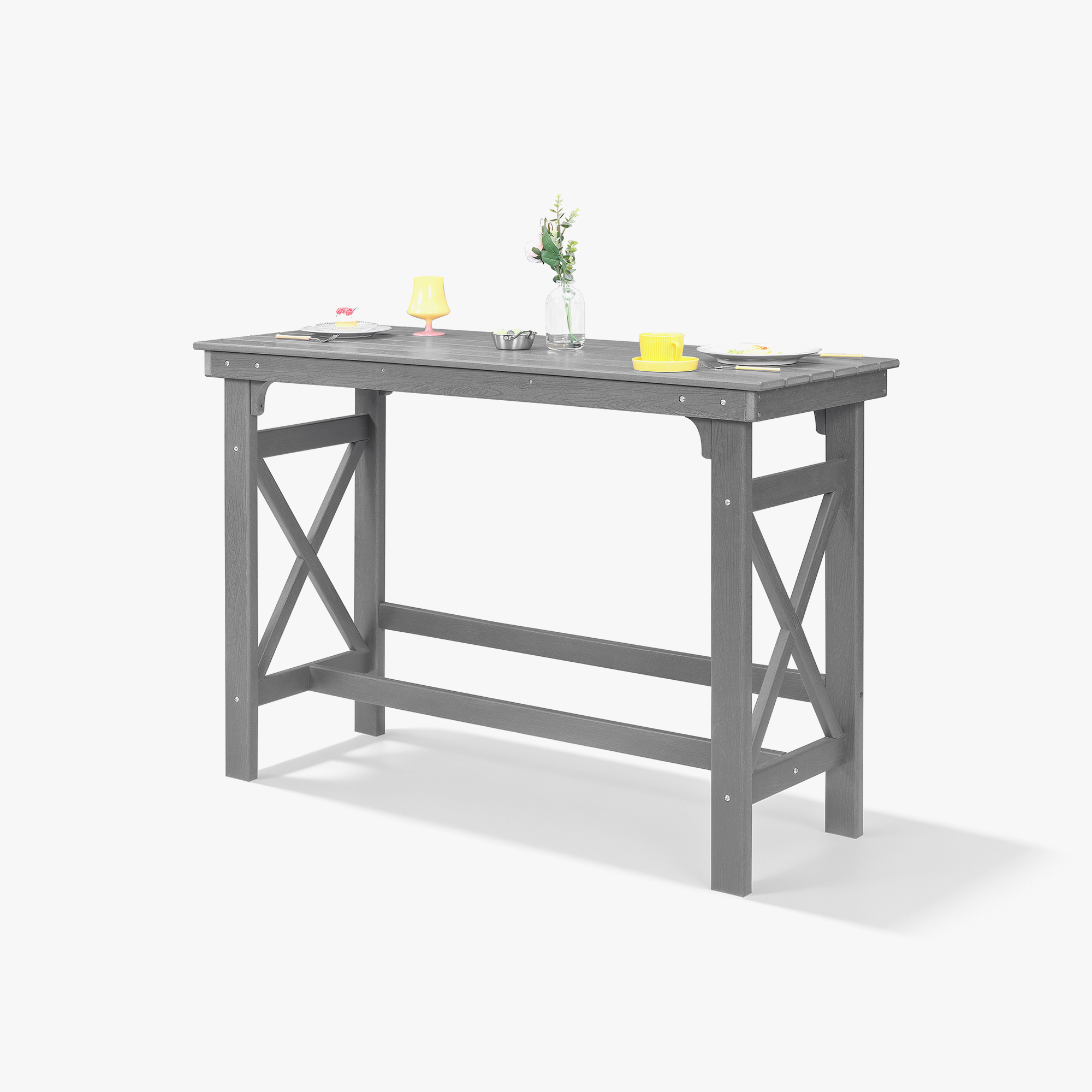 HDPE Patio Adirondack Outdoor Bar Counter Height Table - C078-2