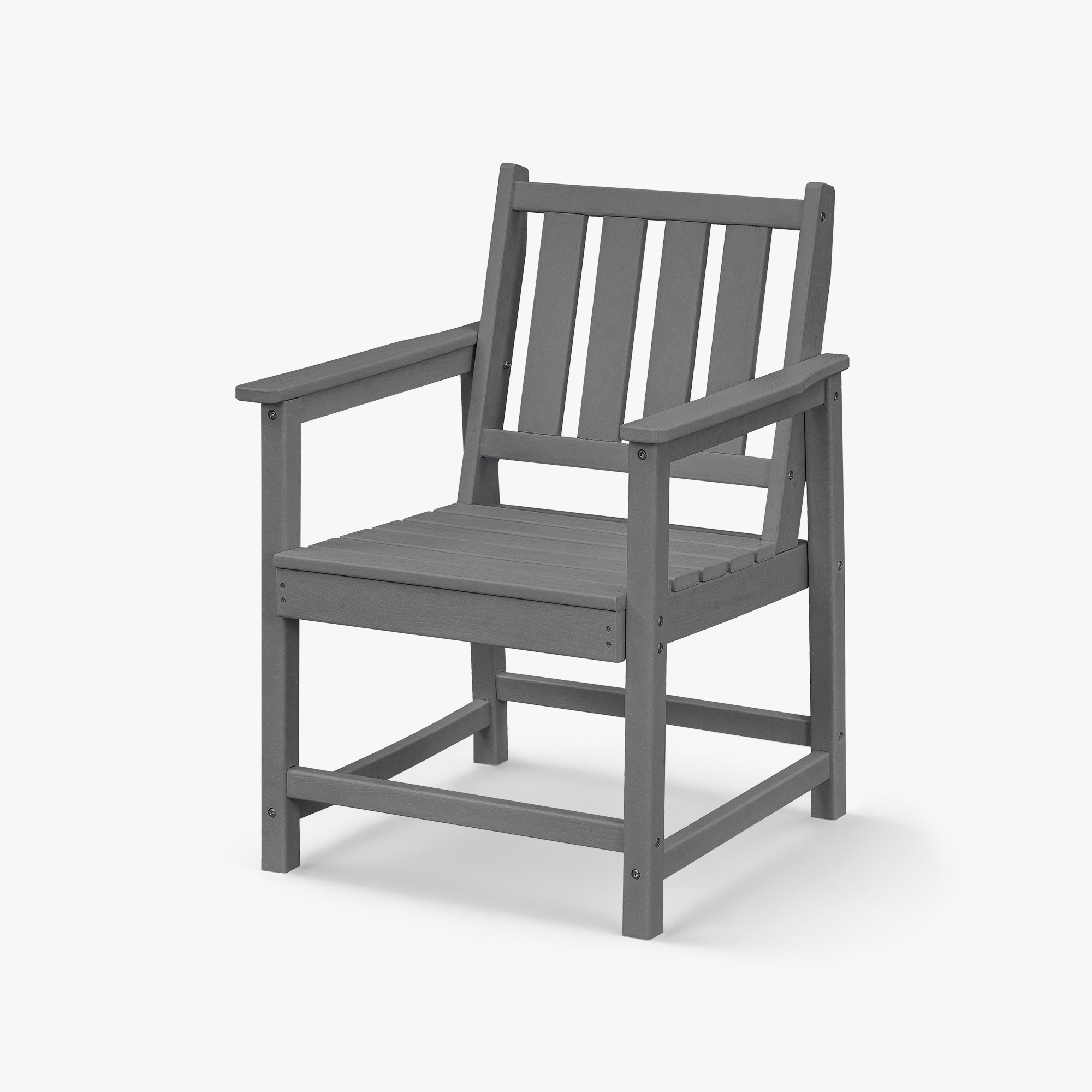 HDPE Patio Outdoor Dining Chair with Armrest - C074