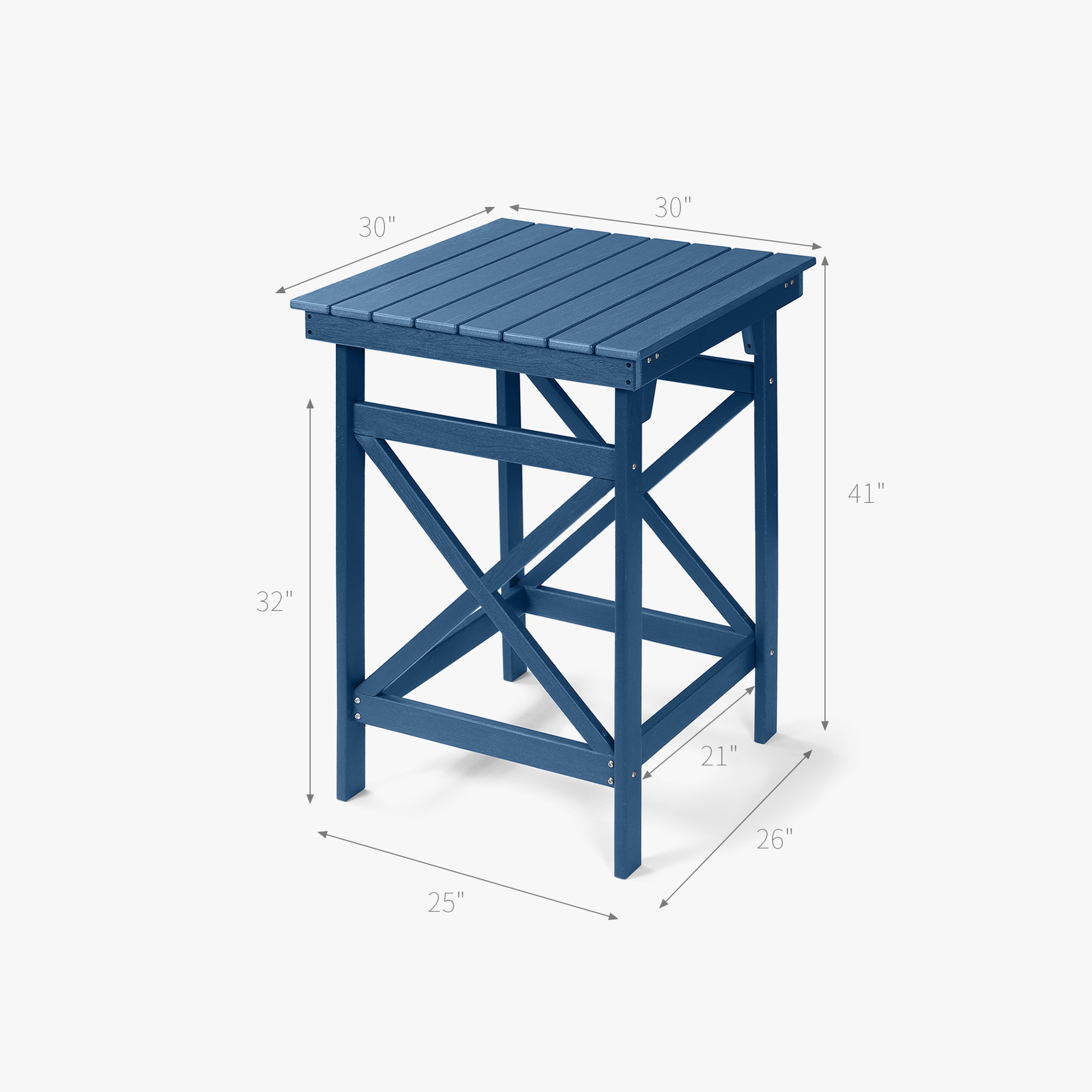 HDPE Patio Adirondack Outdoor Bar Height Table - C078-1
