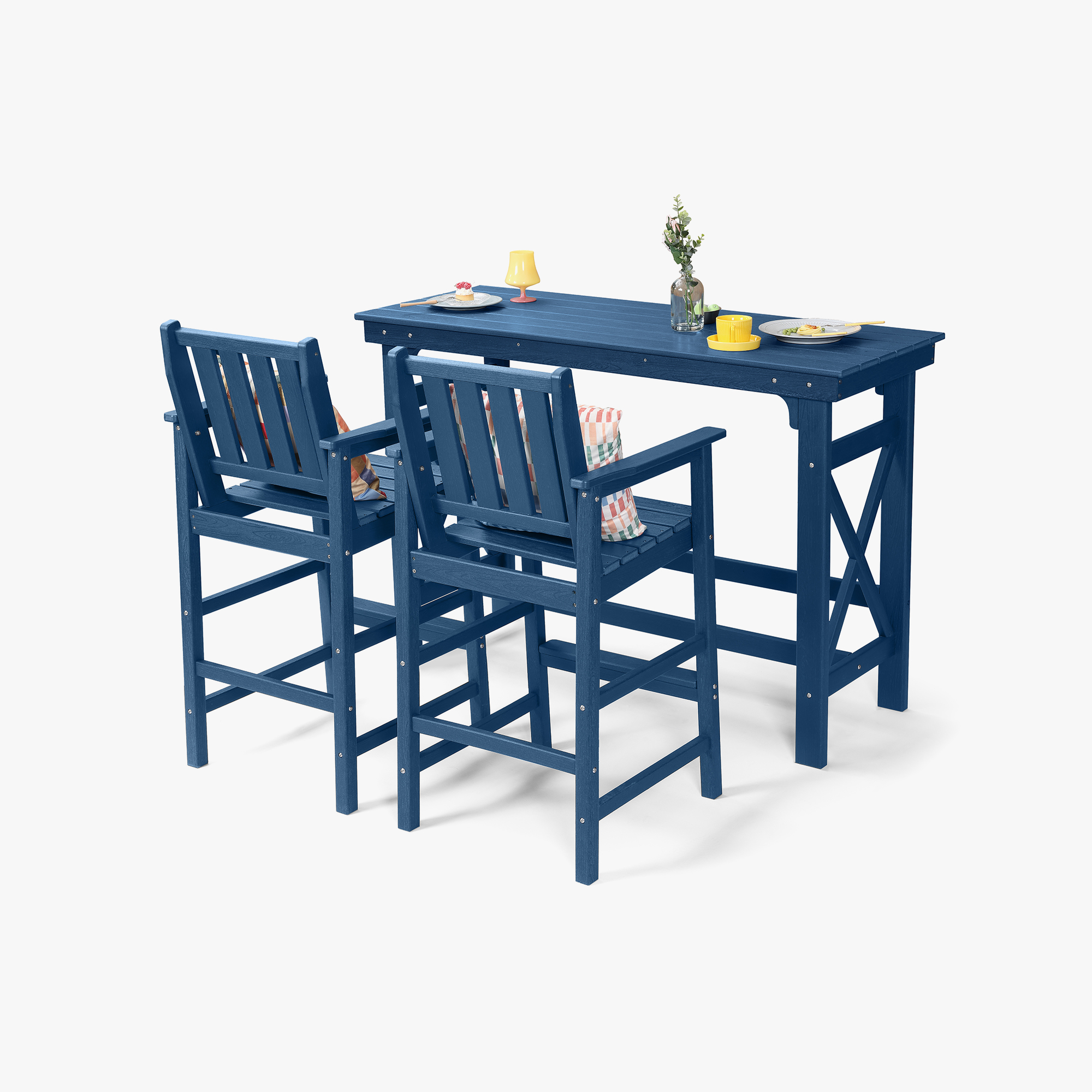 3/5-Piece HDPE Outdoor Bar Stools Set - DS080