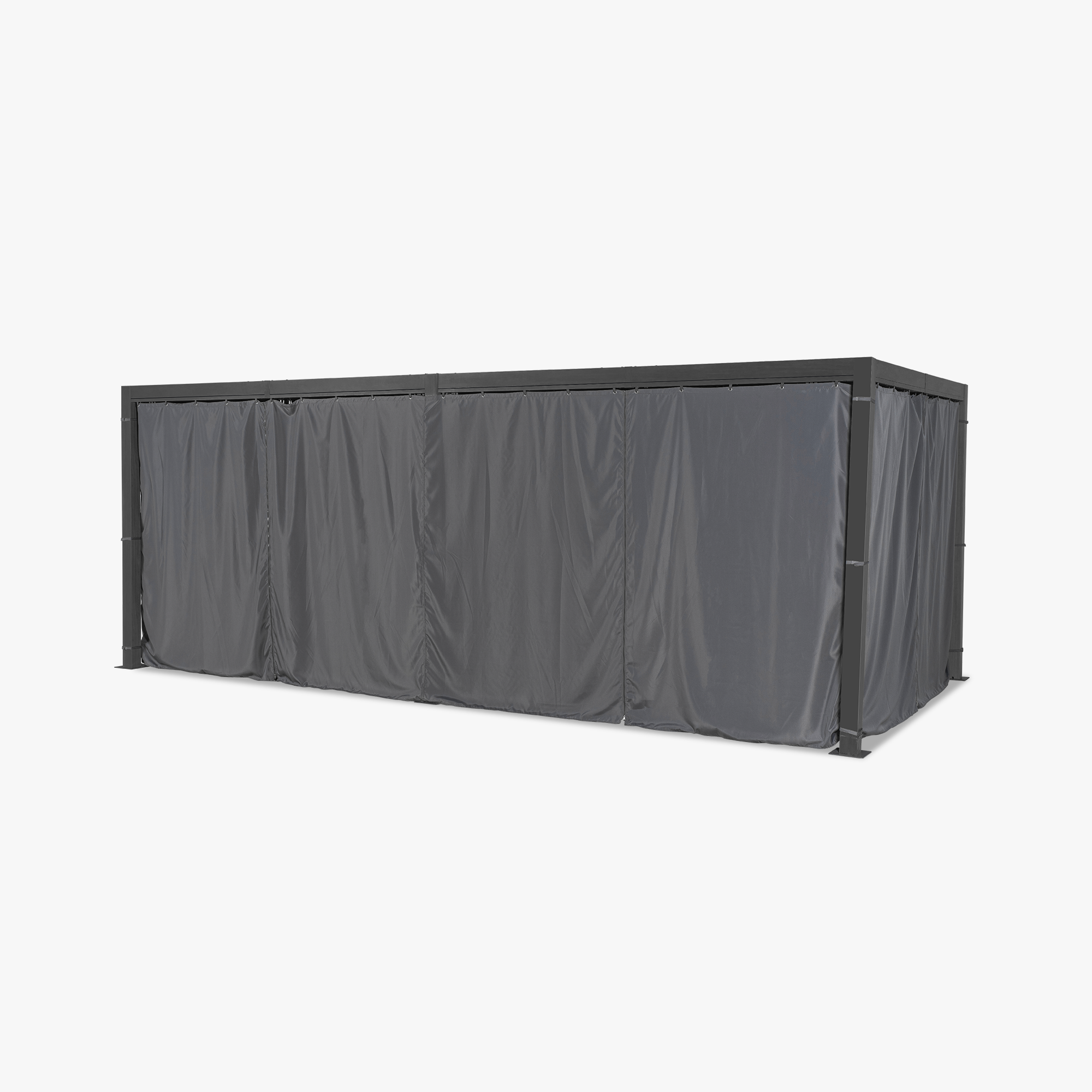 Aluminum Adjustable Louvered Pergola with Curtains and Netting