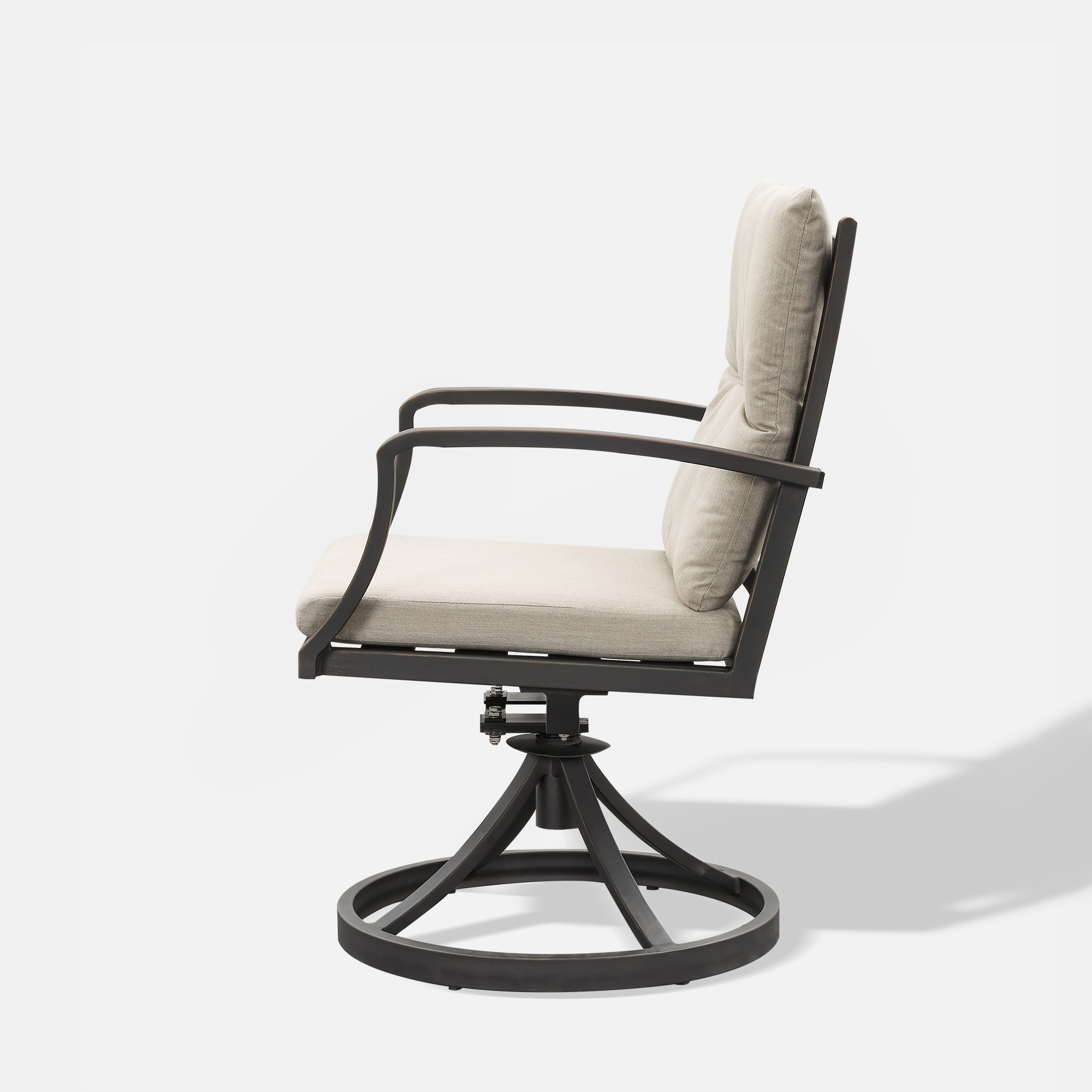 2-piece Patio Swivel Dining Chairs - C025