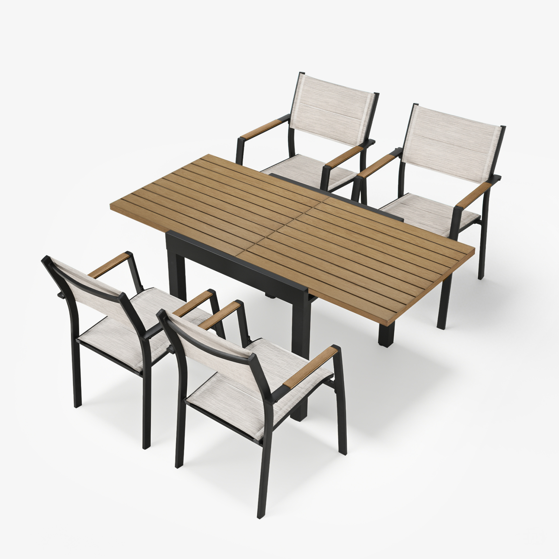 Extendable Outdoor Dining Table for 4-6 Person - D063-1