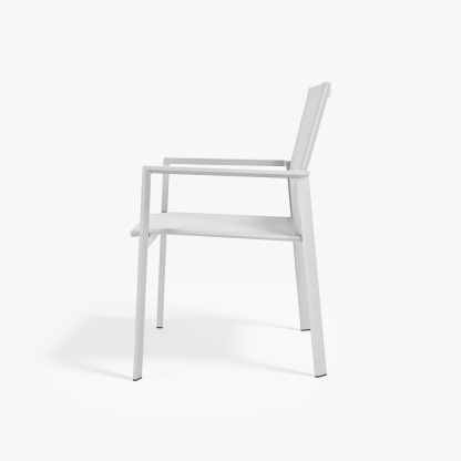 2-Piece Patio Stackable Dining Chairs with Full-Wrap Textilene & High Back - C053