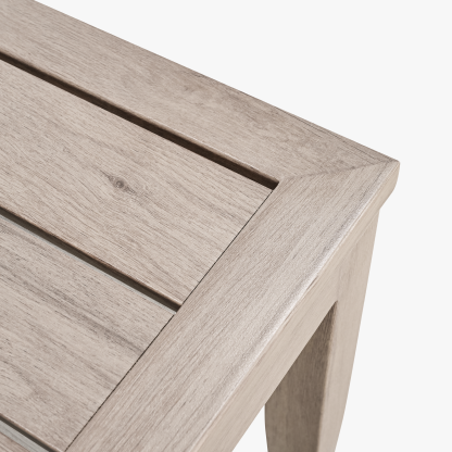 Patio Outdoor Coffee Table with Faux Wood Grain Finish Frame - C039