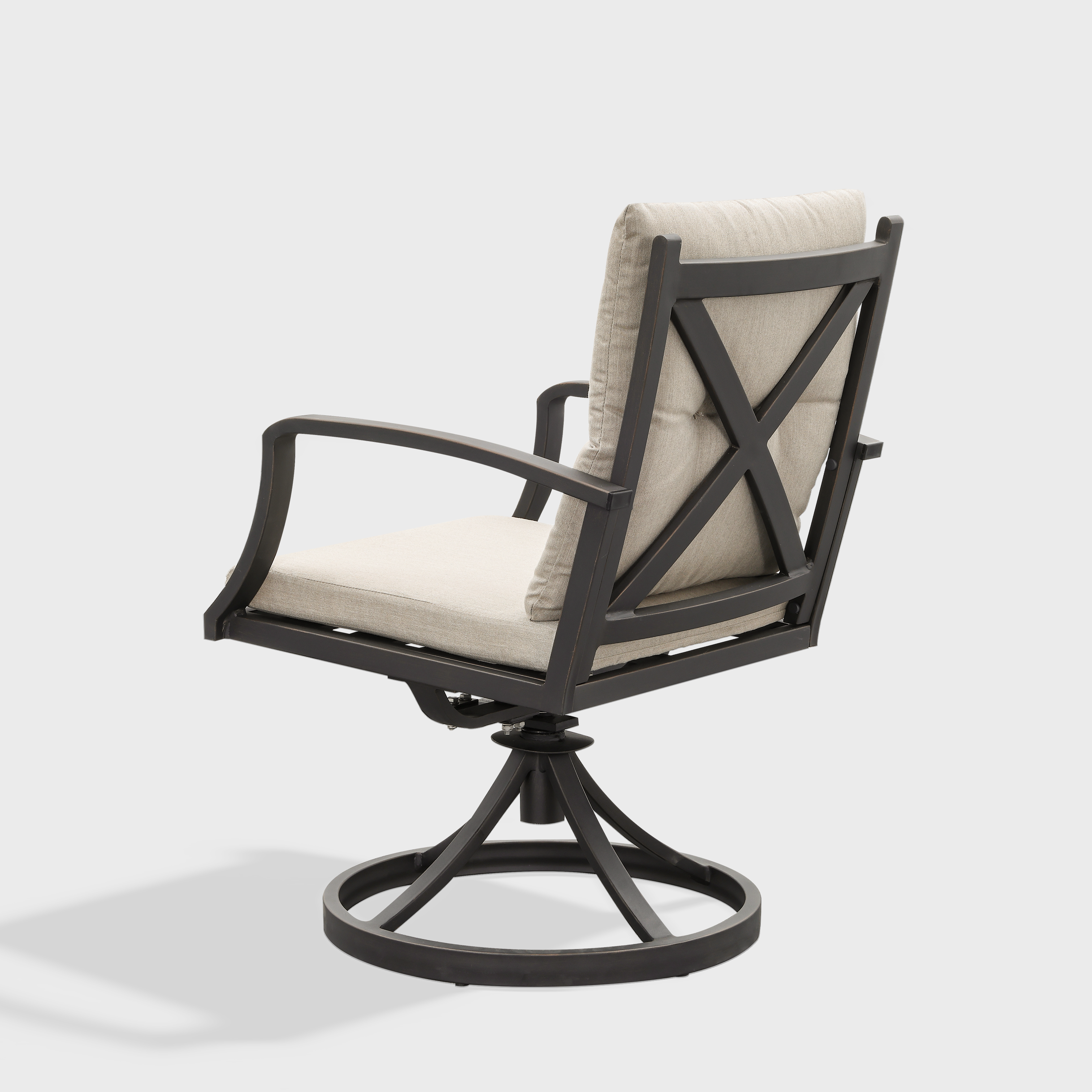 2-piece Patio Swivel Dining Chairs - C025