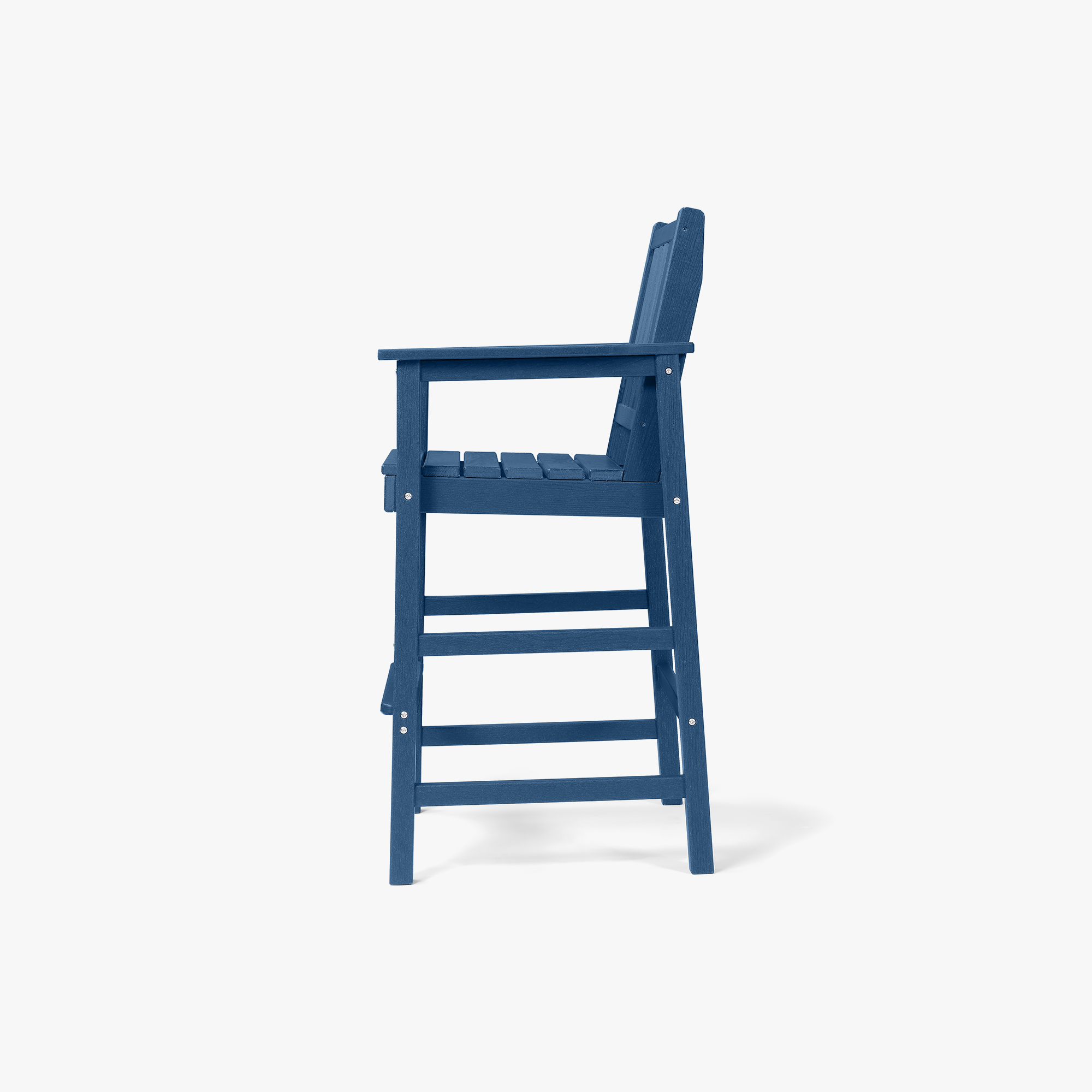 2-Piece HDPE Patio Tall Adirondack Bar Chair Set with Footrest - C077