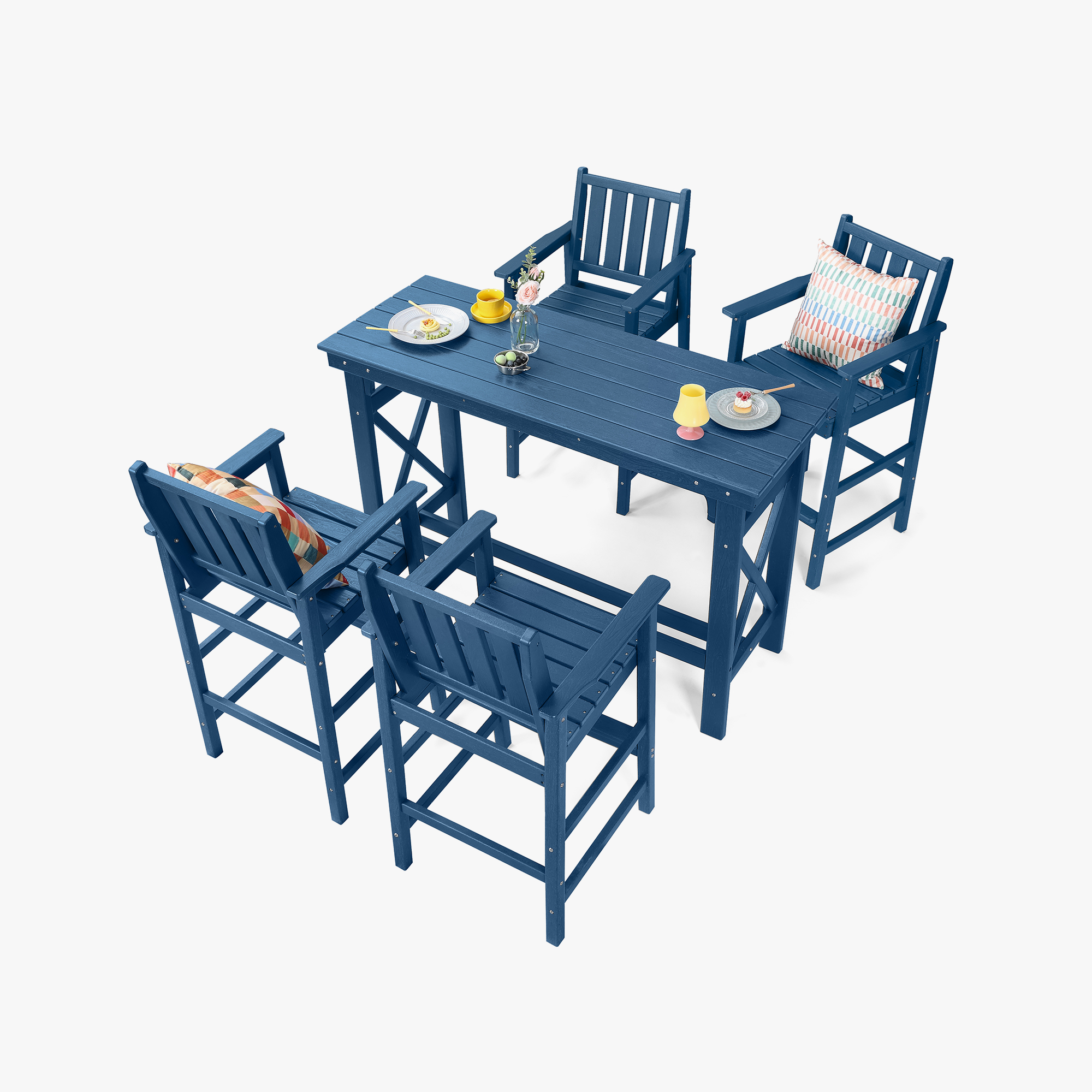 3/5-Piece HDPE Outdoor Bar Stools Set - DS080