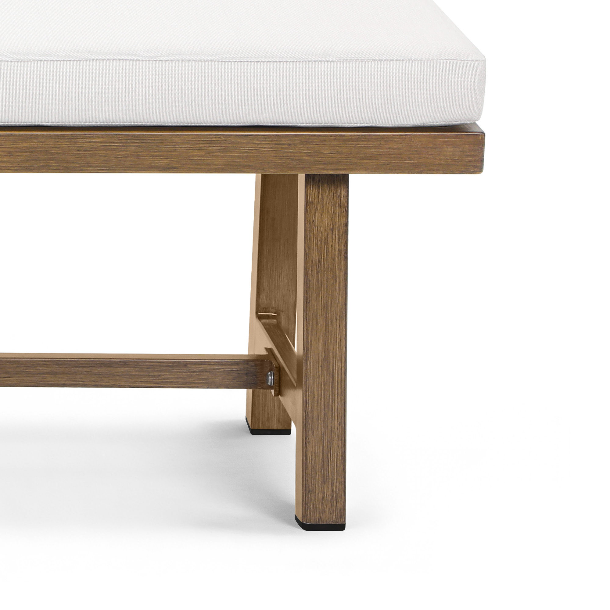 Aluminum Outdoor Patio Bench with Breathable  Cushion - C082