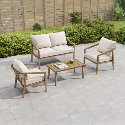 This exclusive Piece Outdoor Conversation Set SS features a stylish design suitable for outdoor gatherings. - Seehill