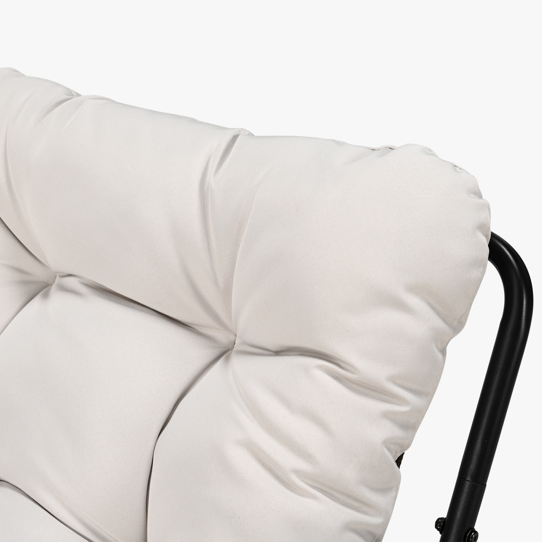 2-Piece Metal Comfy Modern Patio Rocking Chair Set with Side Table - C032-2