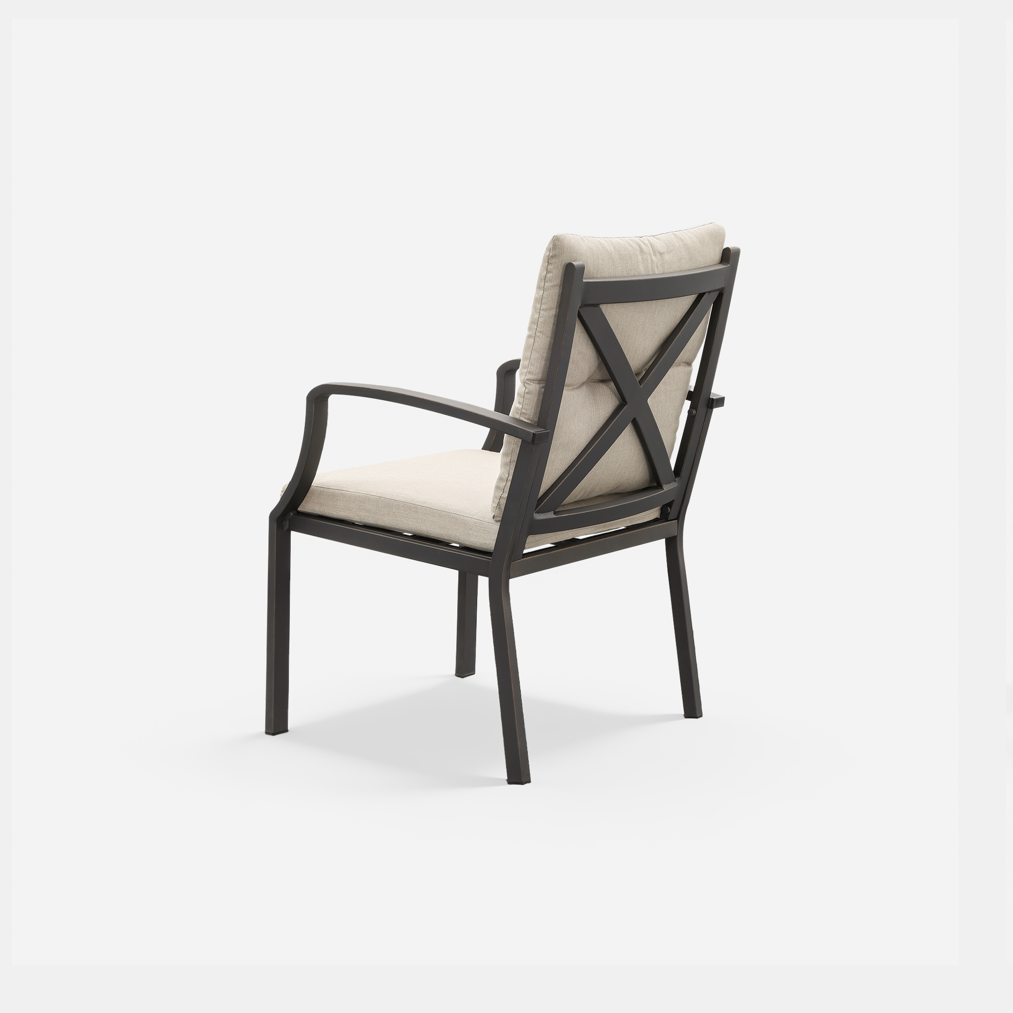 2-piece Patio Outdoor Dining Chairs Set with Washable Cushions - C024