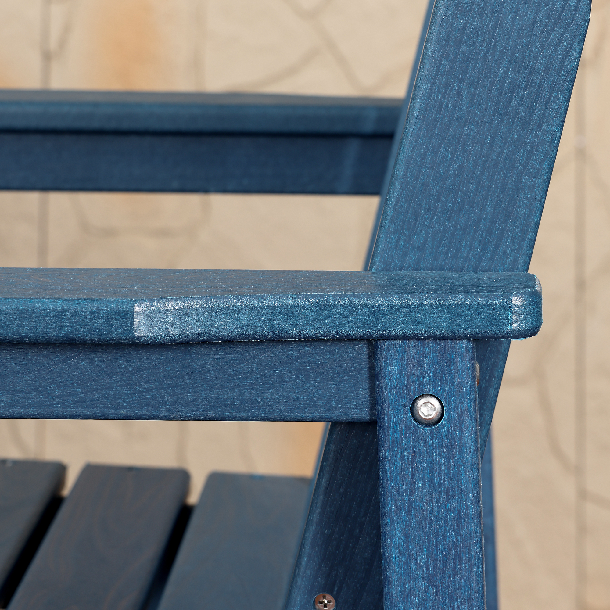 2-Piece HDPE Patio Tall Adirondack Bar Chair Set with Footrest - C077