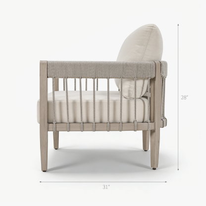 2-Piece Patio Outdoor Sofa with Faux Wood Grain Frame - C037