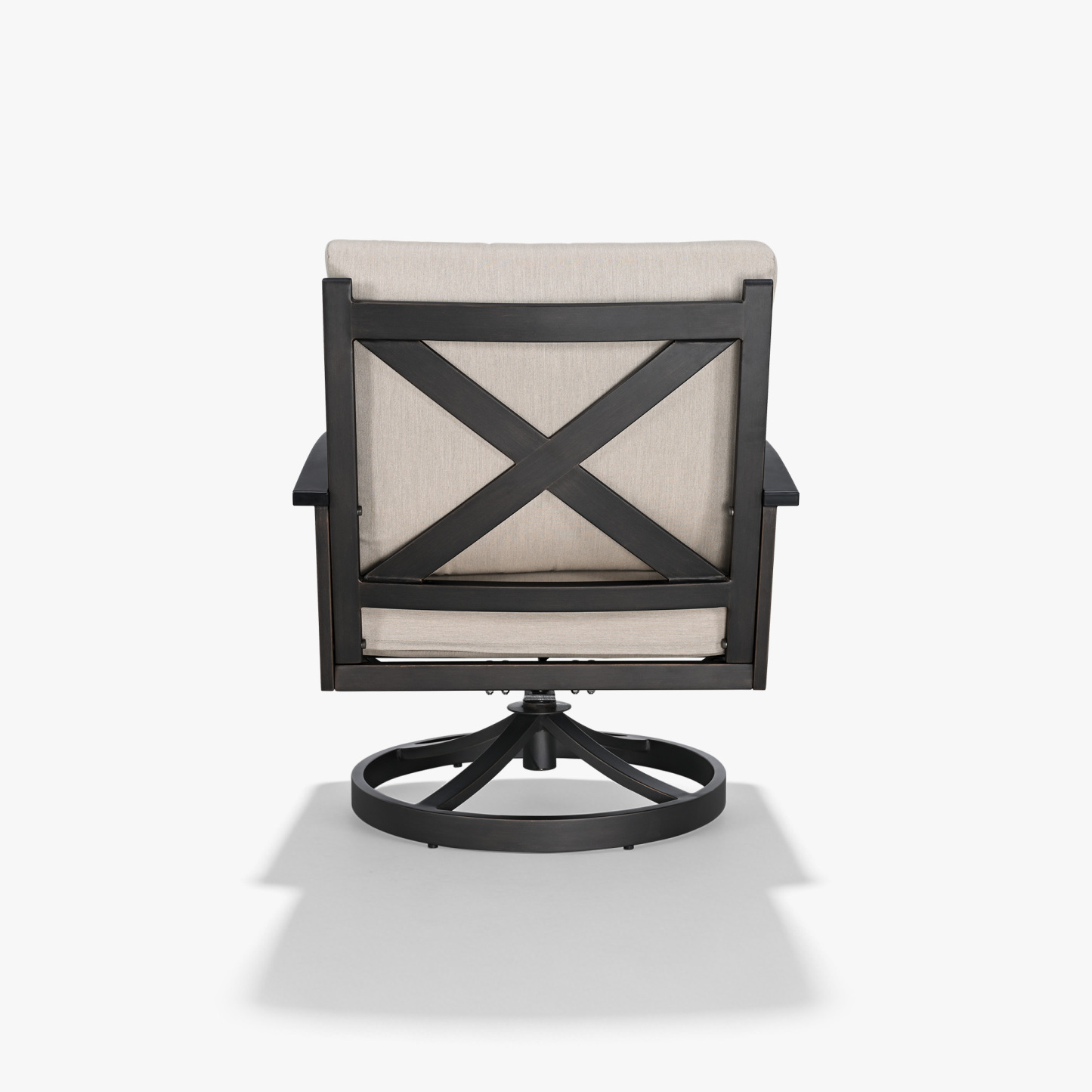 2-piece Wide Seating Patio Outdoor Swivel Sofa Chairs - C067