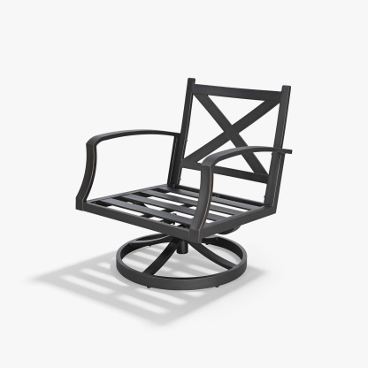 2-piece Wide Seating Patio Outdoor Swivel Sofa Chairs - C067