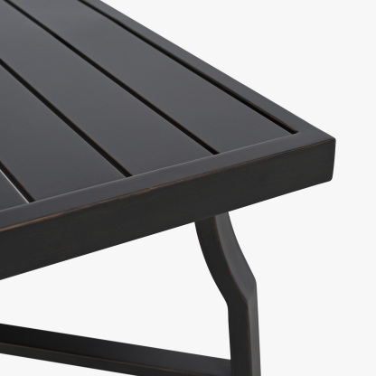 Patio Outdoor Rectangle Coffee Table with Slatted Tabletop - D070