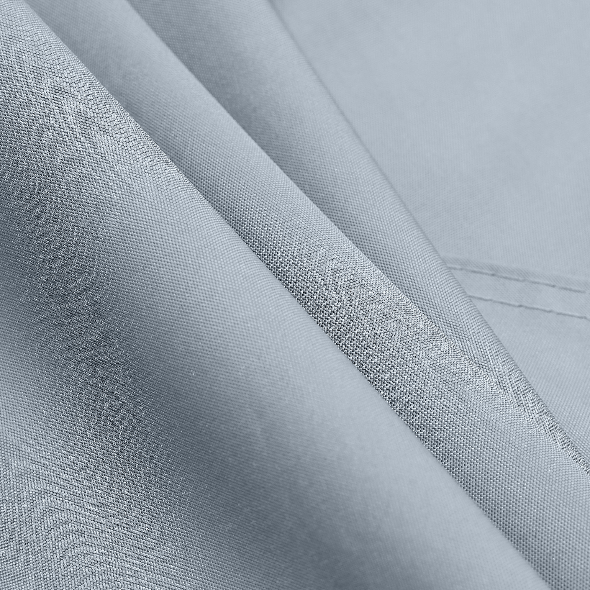 Close-up of light gray durable fabric material used for outdoor patio gazebo cover -Seehill