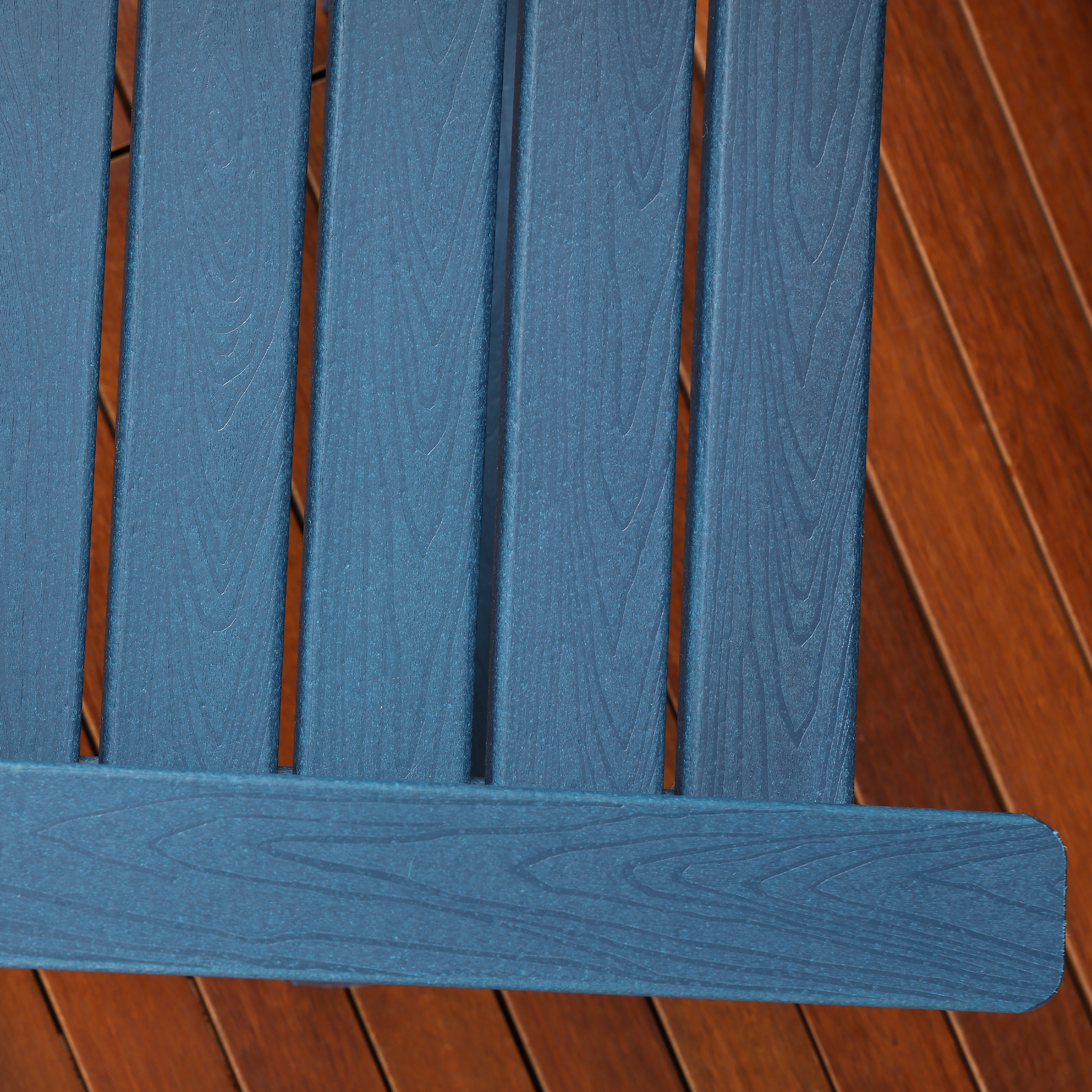 2-Piece HDPE Patio Tall Adirondack Bar Chair Set with Footrest - C077