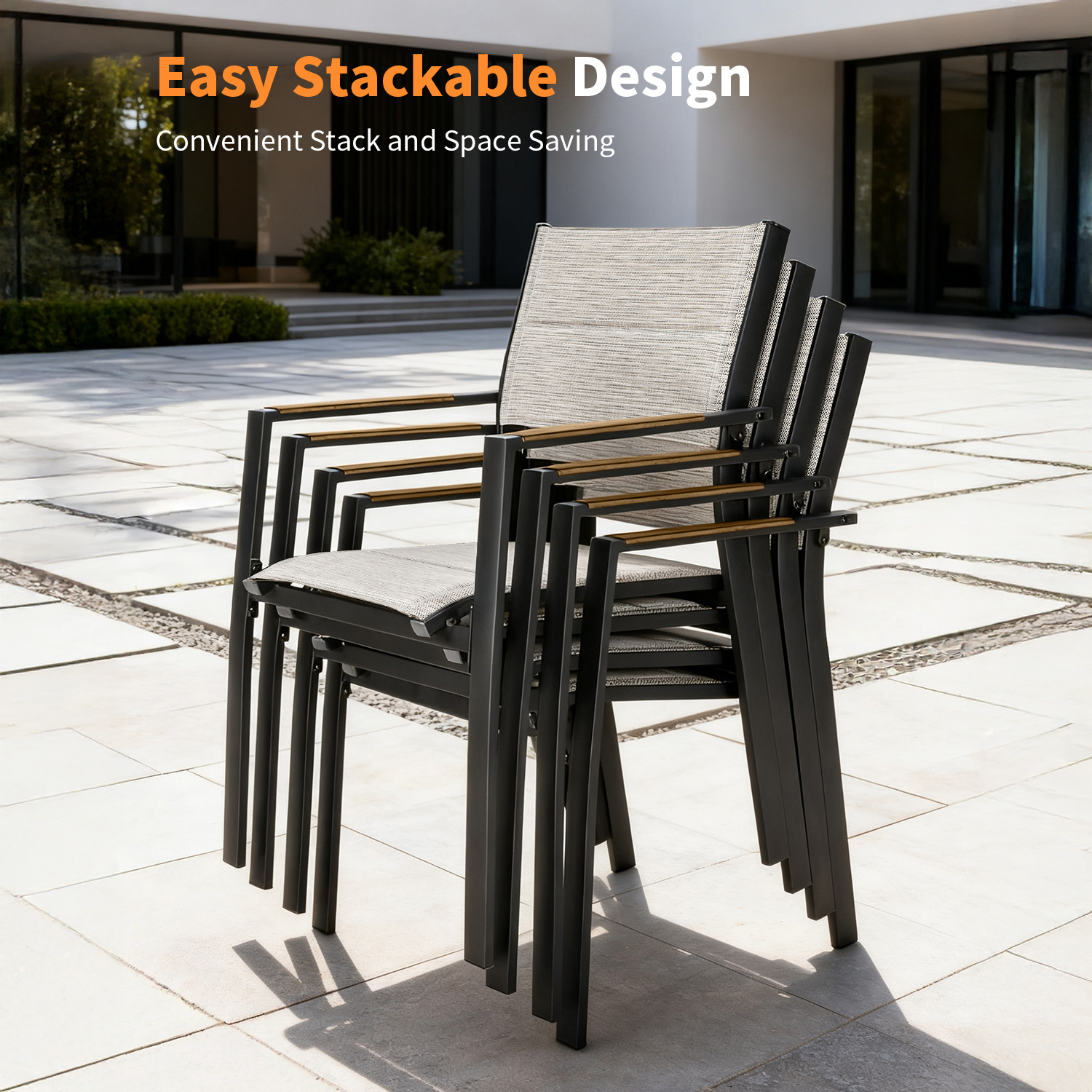 9-piece Extendable Outdoor Dining Set with Swivel Chairs for 8 person- DS065-2