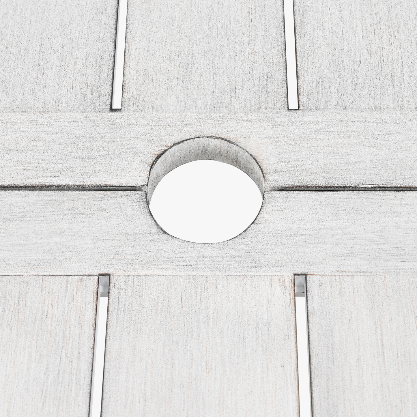 Expandable Patio Outdoor Dining Table with U-Shape Legs for 6-8 Person - D056