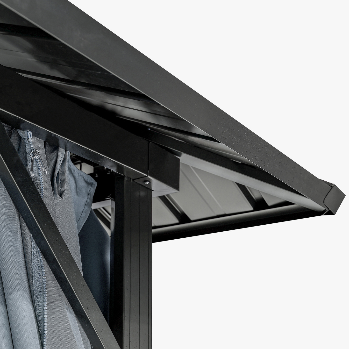 12' x 20' Outdoor Patio Hardtop Gazebo with Netting and Curtains - G030-5