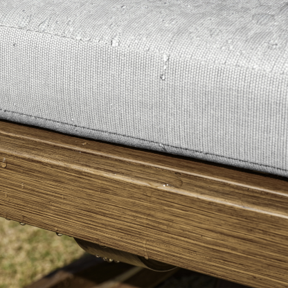 Waterproof outdoor cushion on teak bench - Seehill