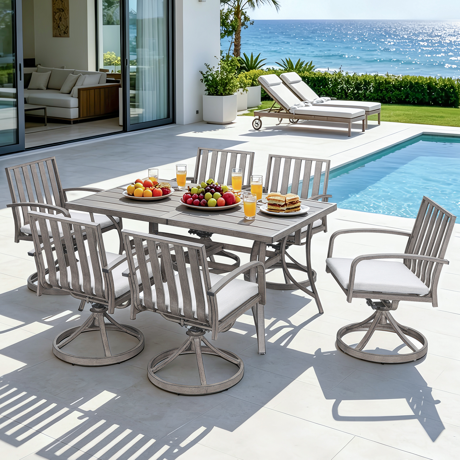 7 Piece All-Weather Patio Outdoor Dining Set - DS110