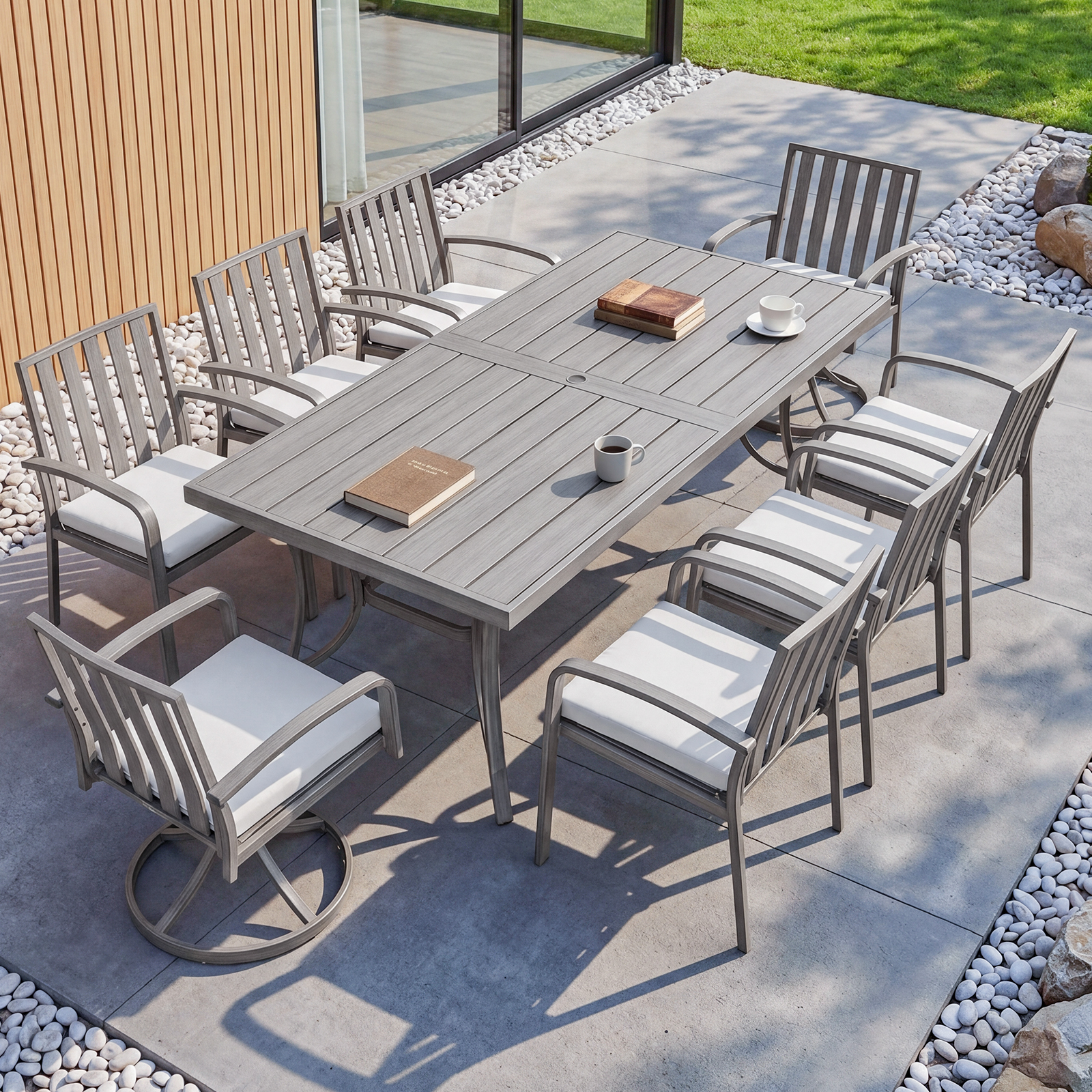 9 Piece All-Weather Patio Outdoor Dining Set - DS111