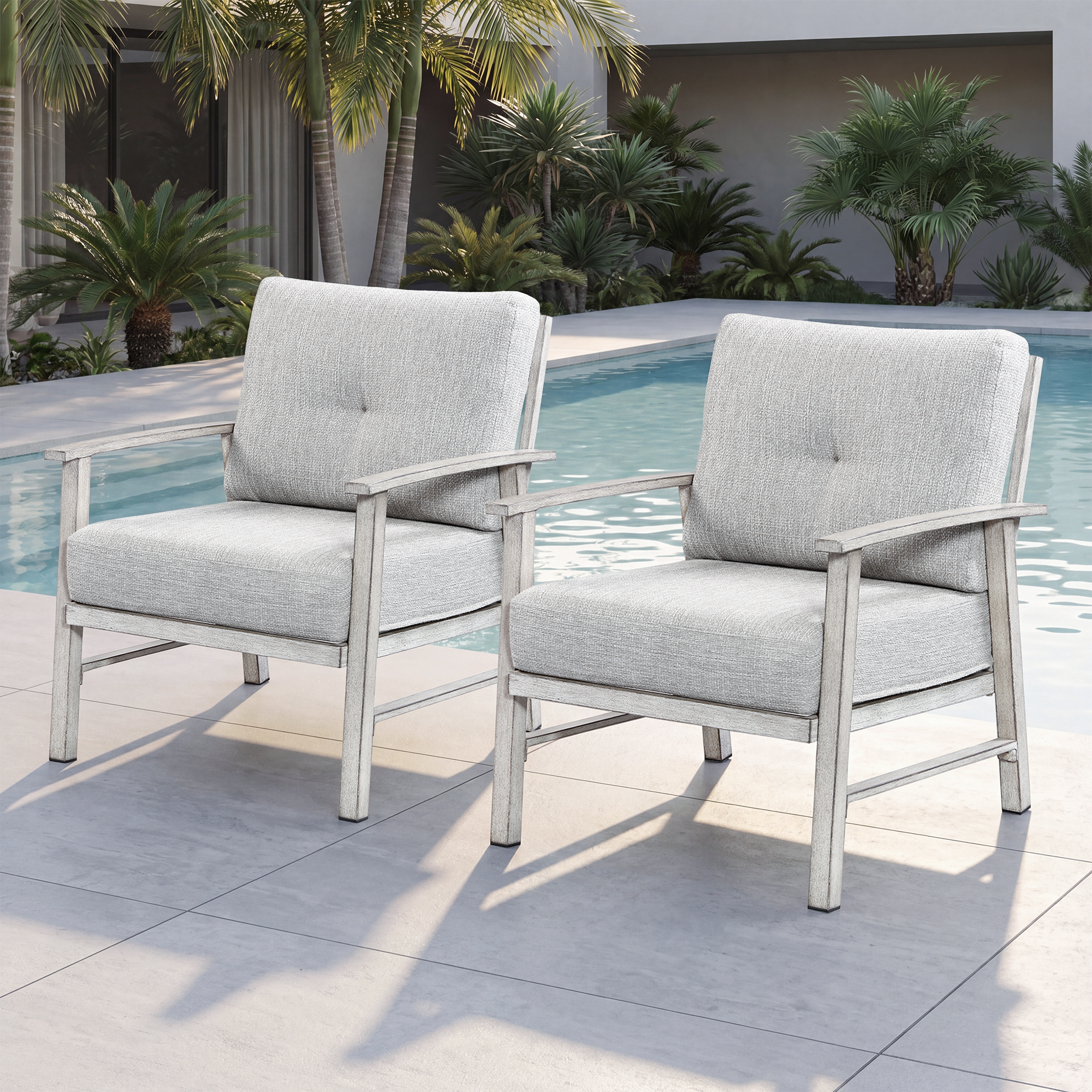 2-Piece Outdoor Patio Armchair Set - C009