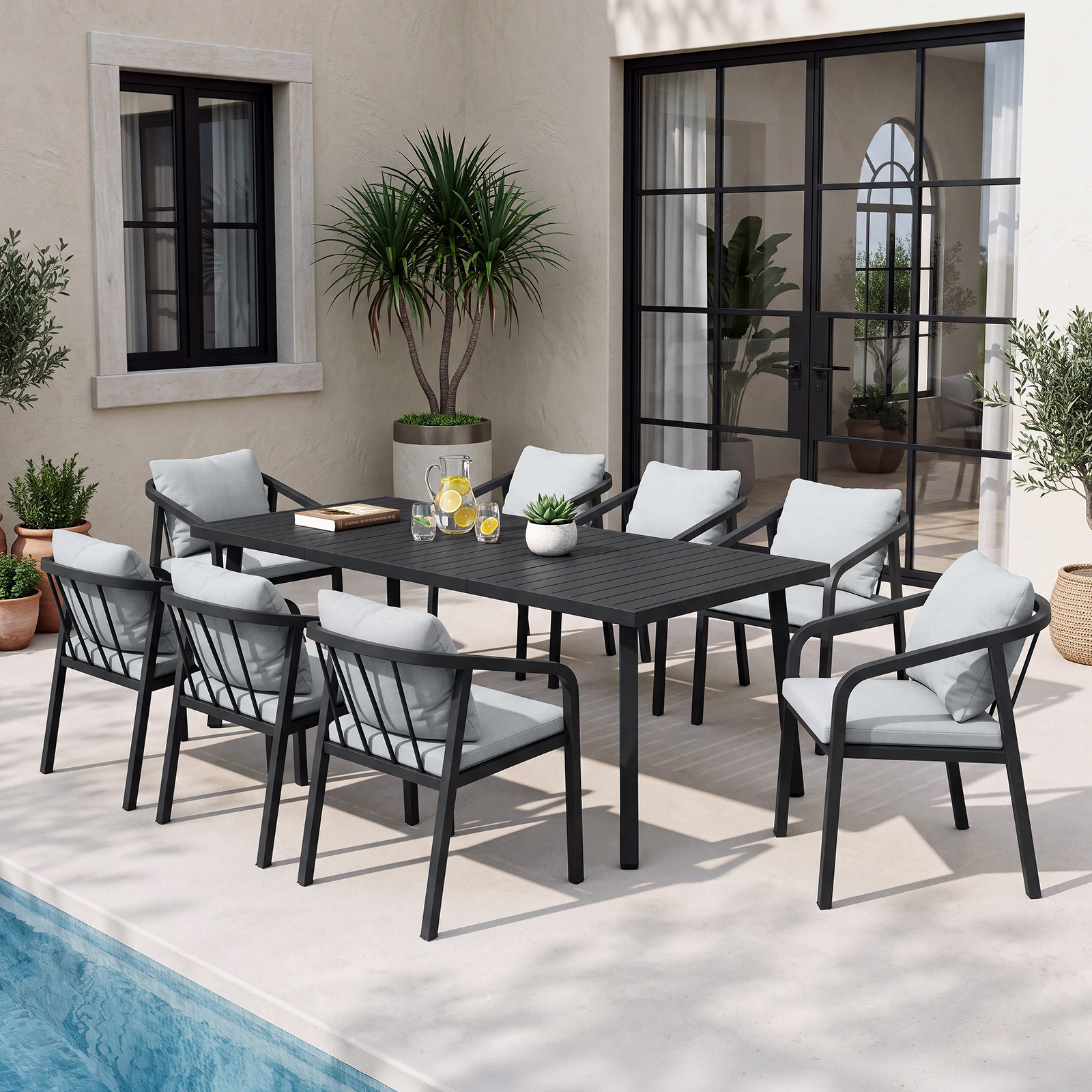 9-Piece Outdoor Dining Set for 8 person - DS050-1