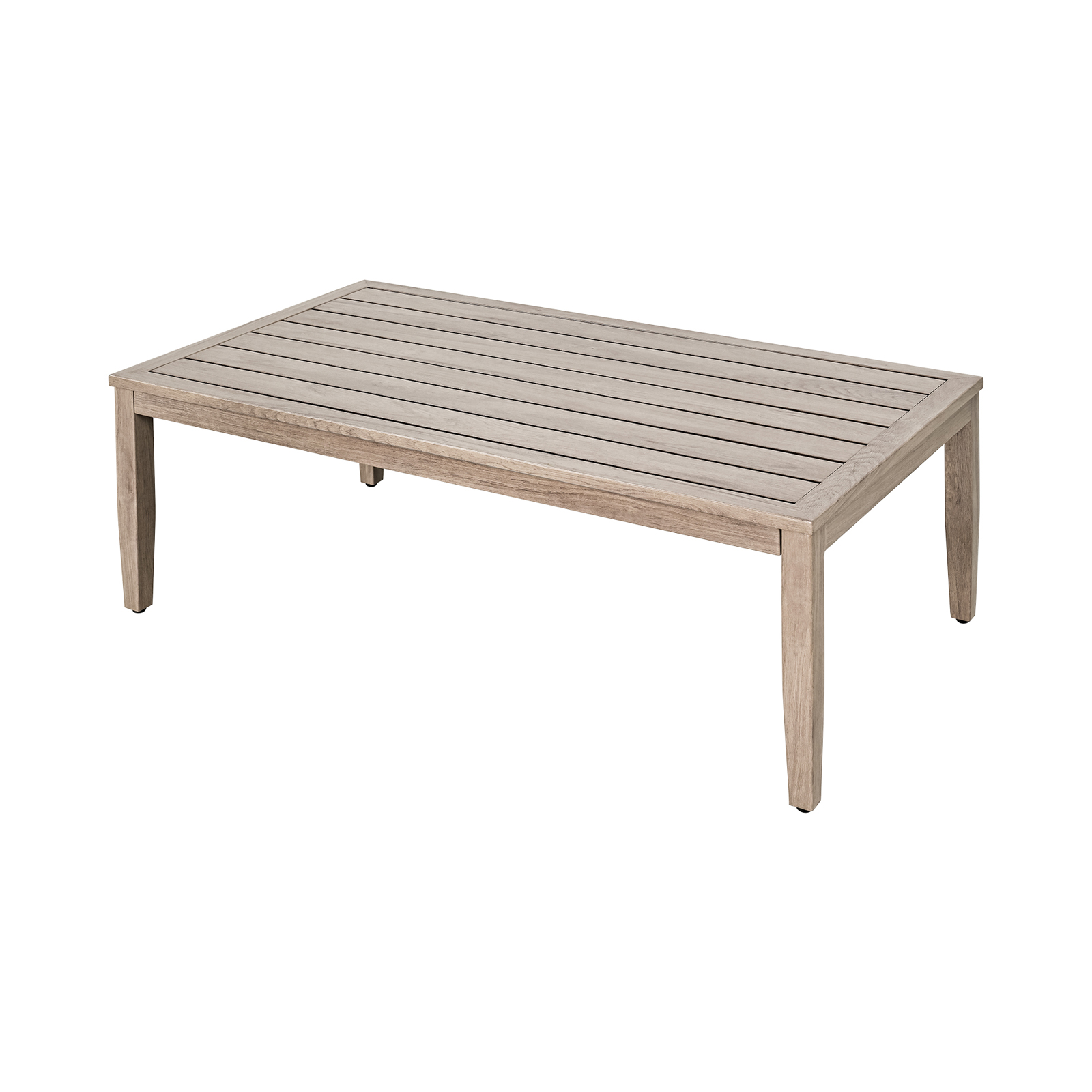 Patio Outdoor Coffee Table with Faux Wood Grain Finish Frame - C039