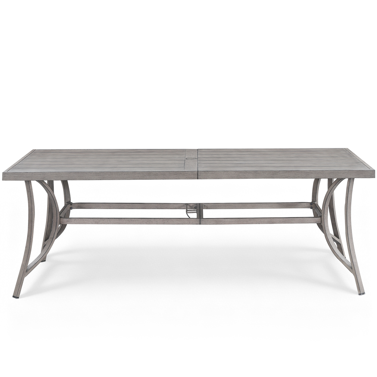 Patio Rectangle Dining Table for 8 with Umbrella Hole - D109