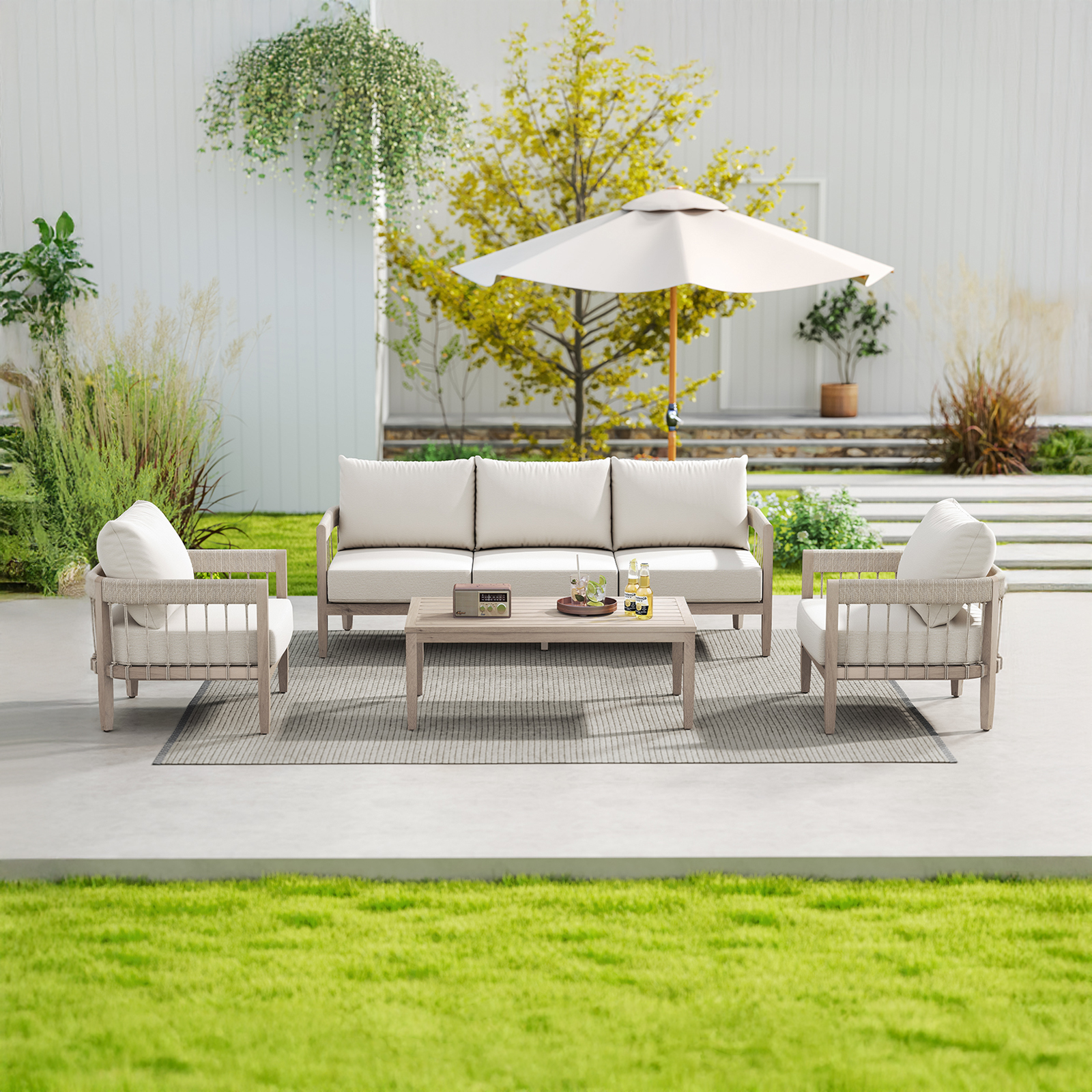 adjustable outdoor lounge chairs with pillows