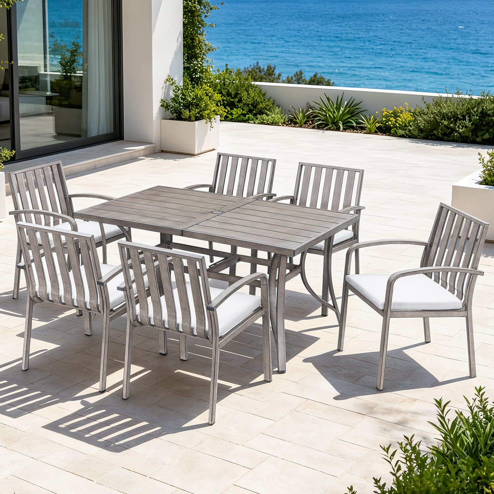 7 Piece All-Weather Patio Outdoor Dining Set - DS110