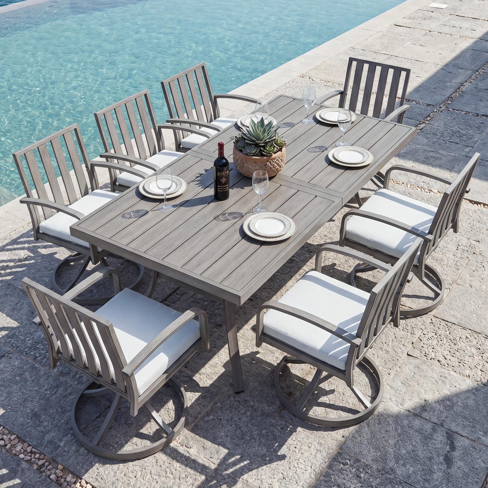 rectangle patio coffee table slatted tabletop